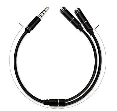 Cable divisor Micrófono audífono Jack 3.5 1 Macho 2 Hembras - CPQ Soluciones